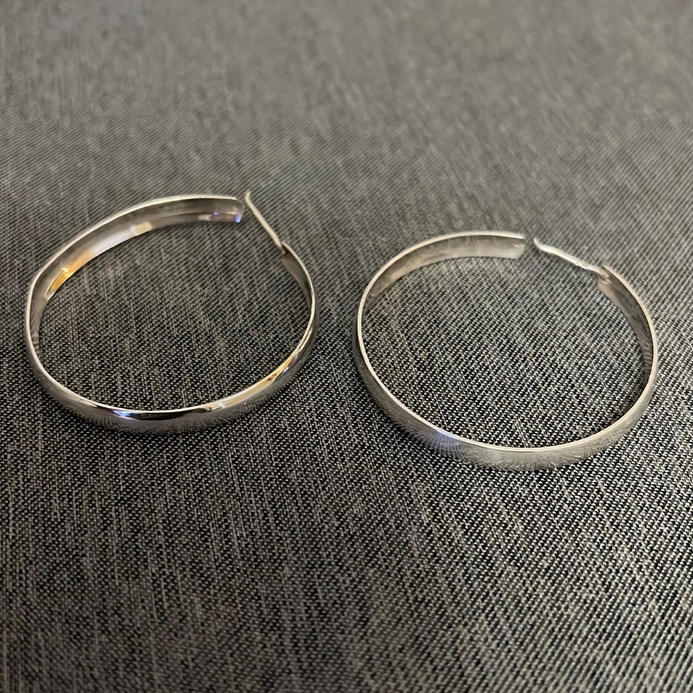 Vintage silver hoop earrings